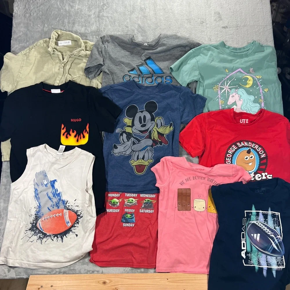 Kids Clothing Lot 36pc Size 6-Teen Zara Nike Disney Adidas Character Mix Winter